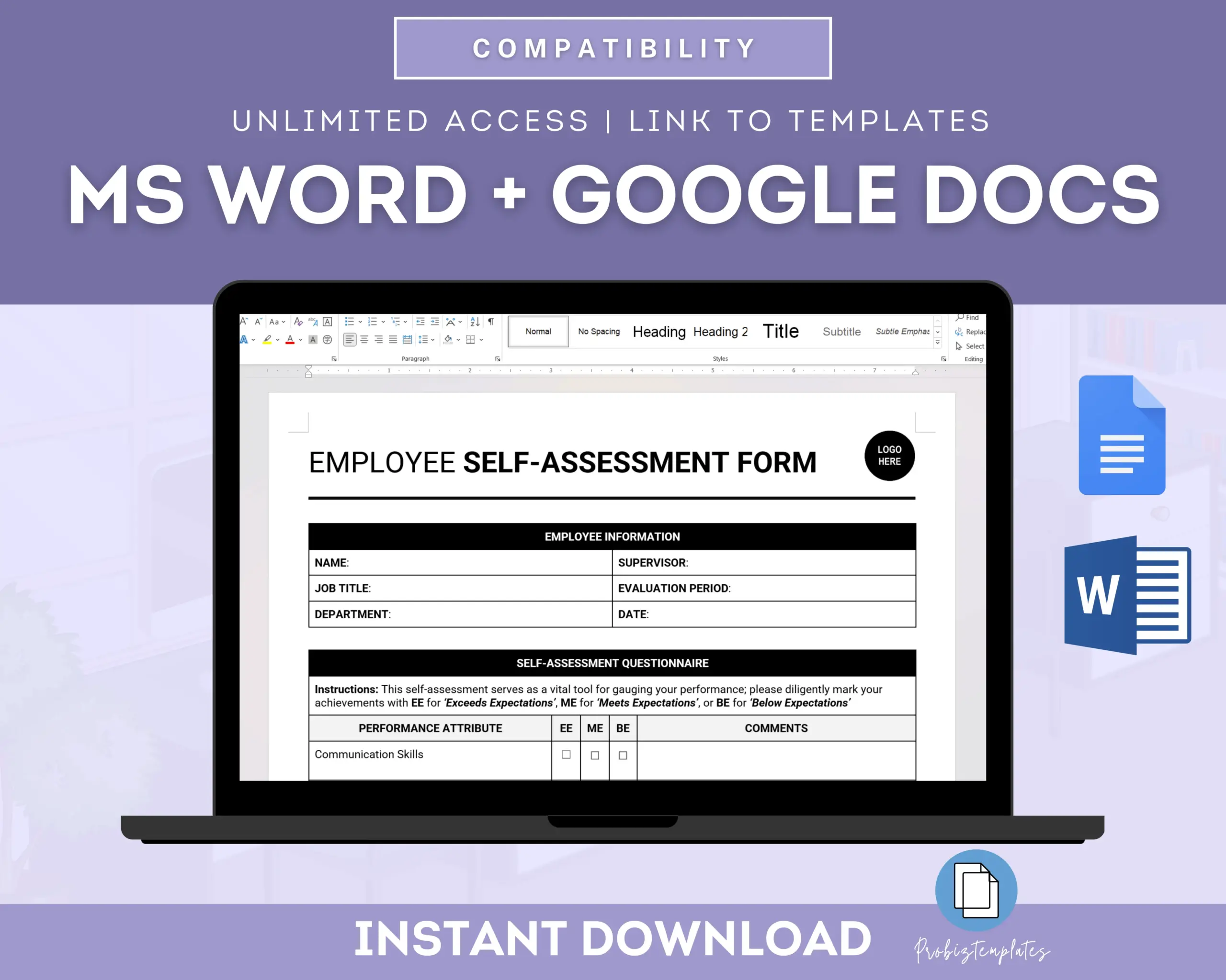 Employee Self-Assessment Form - Image 4