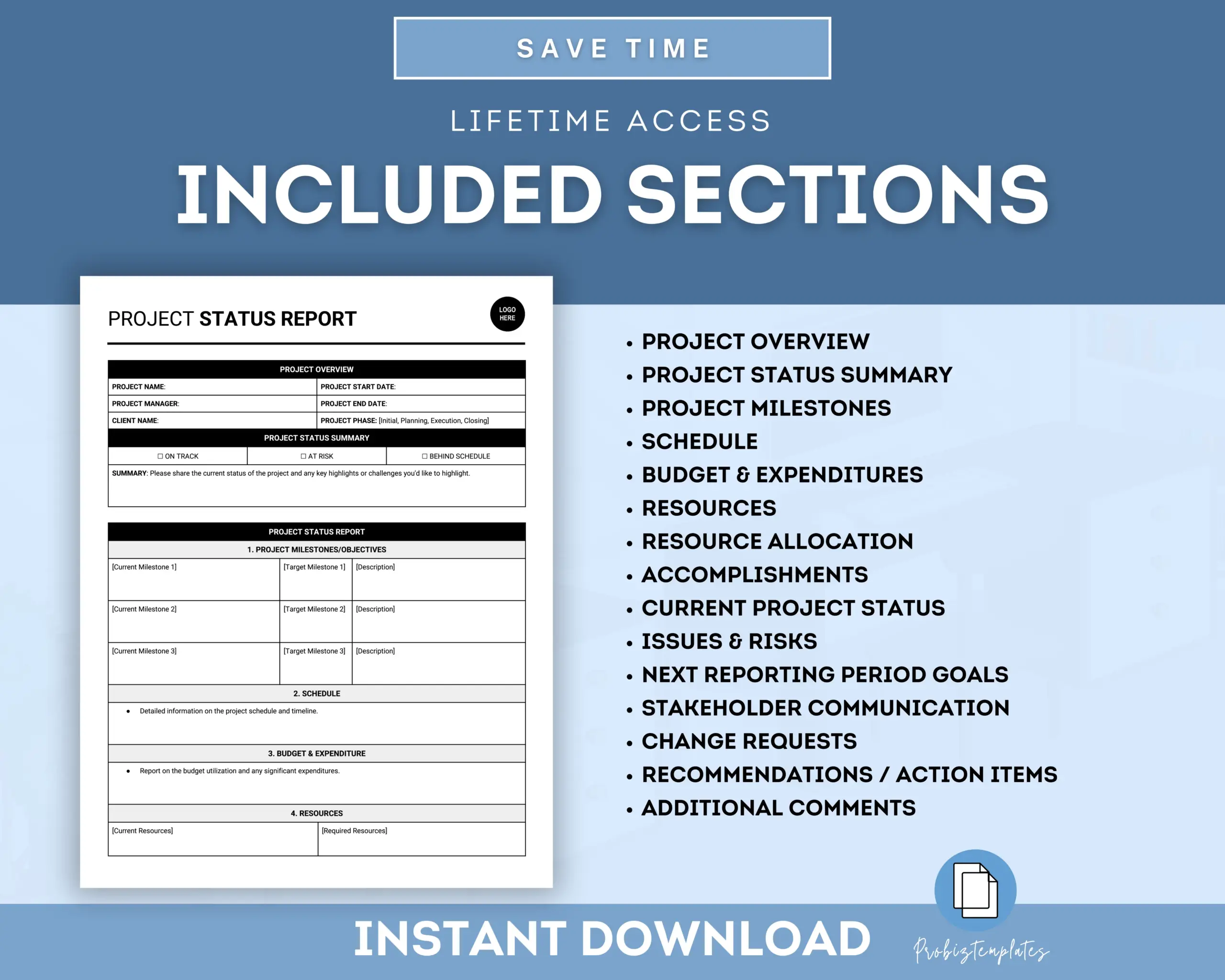 Project Status Report Template - Image 4