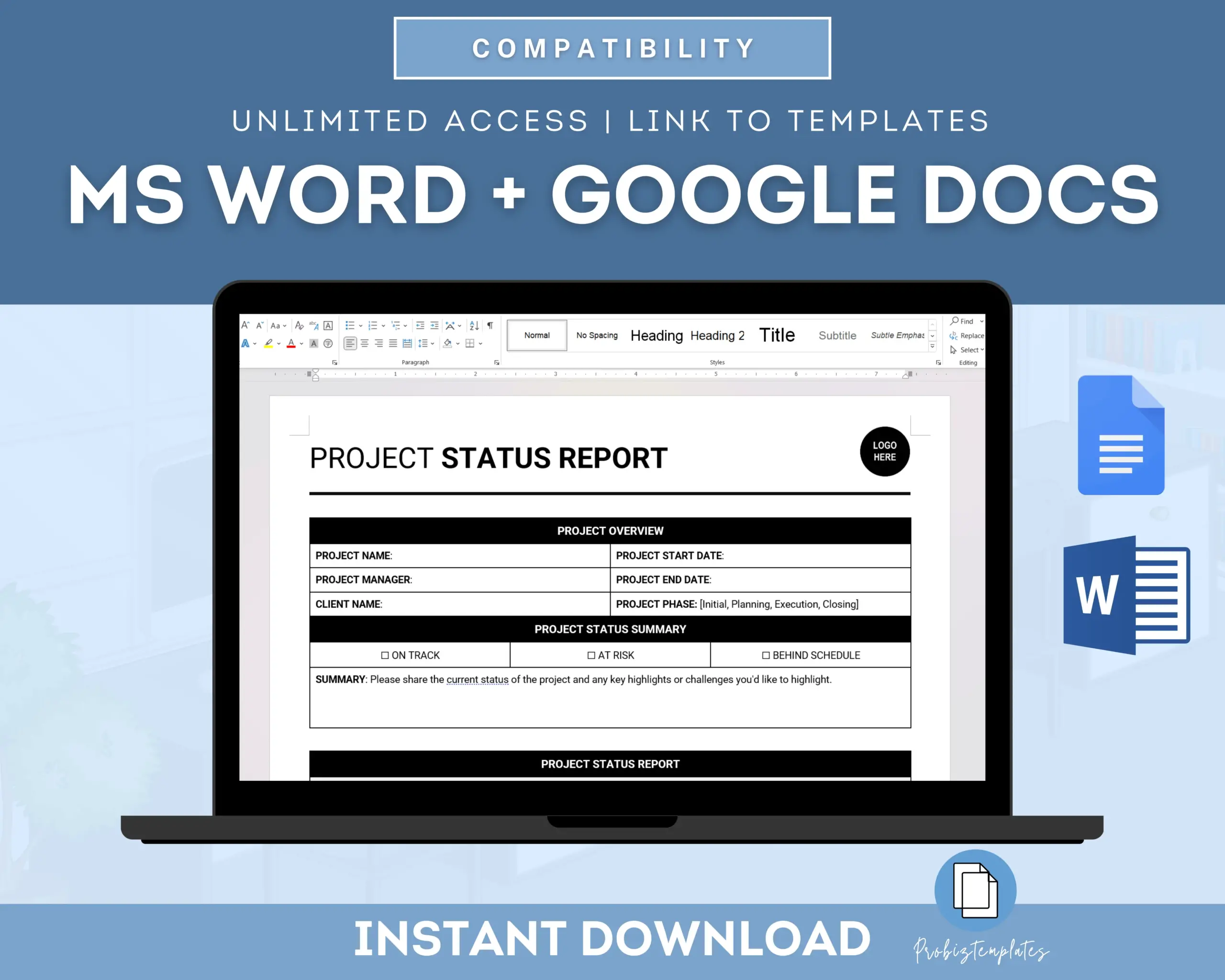Project Status Report Template - Image 5