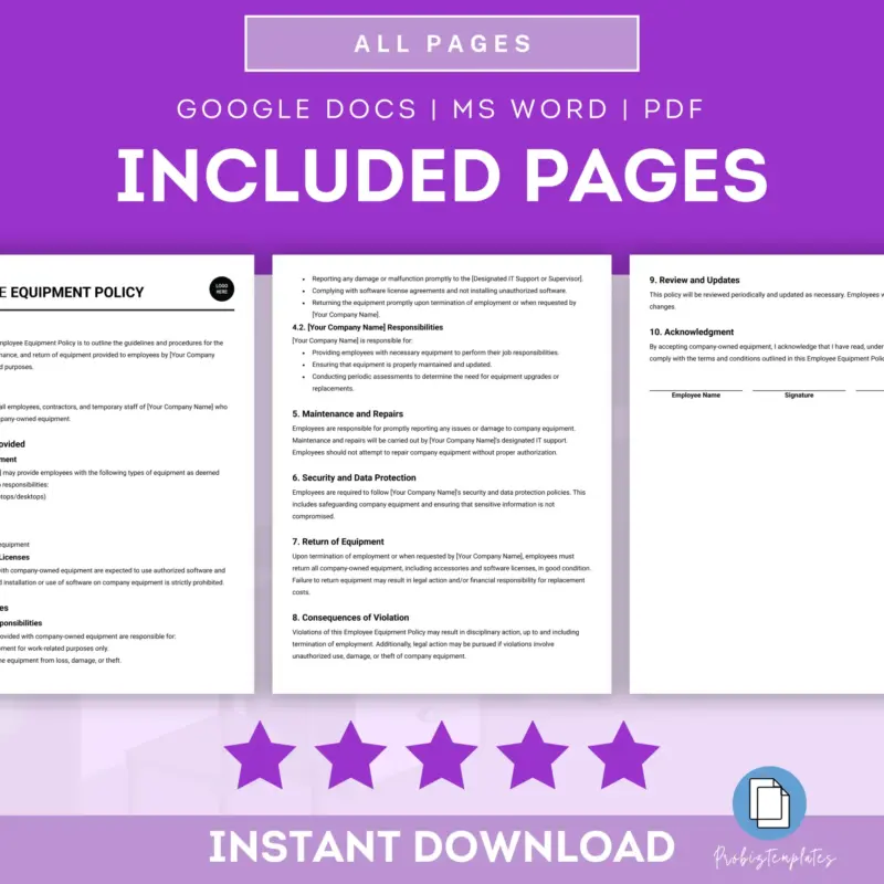 Employee Equipment Policy