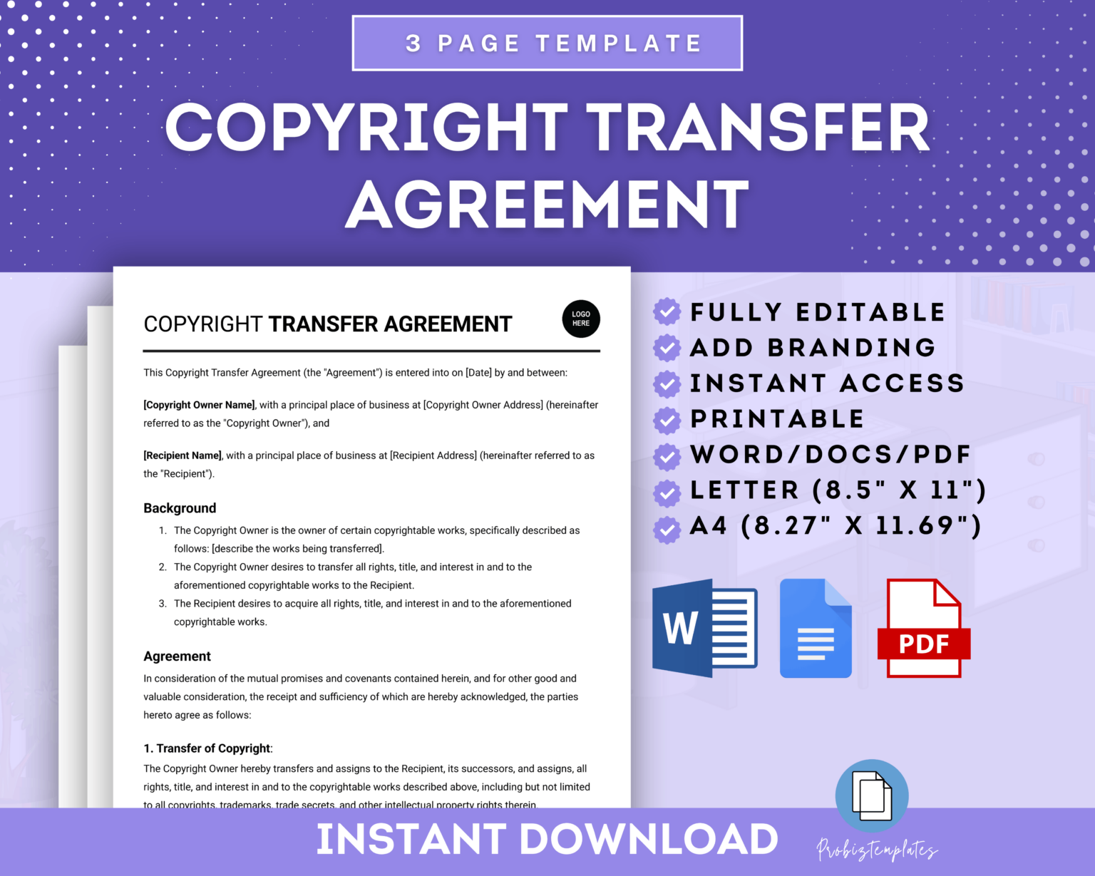 Copyright Transfer Agreement Template