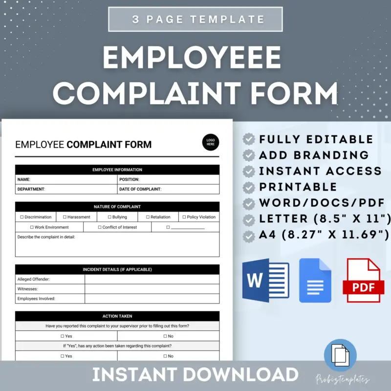 Employee Complaint Form