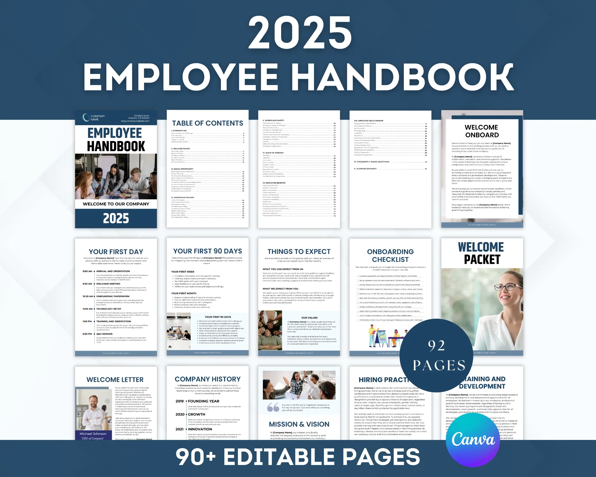 Employee Handbook 2025 (Canva Template)