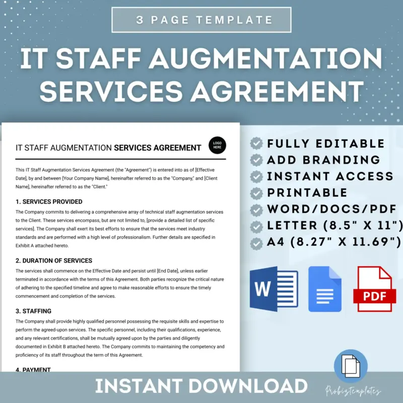 IT Staff Augmentation Services Template
