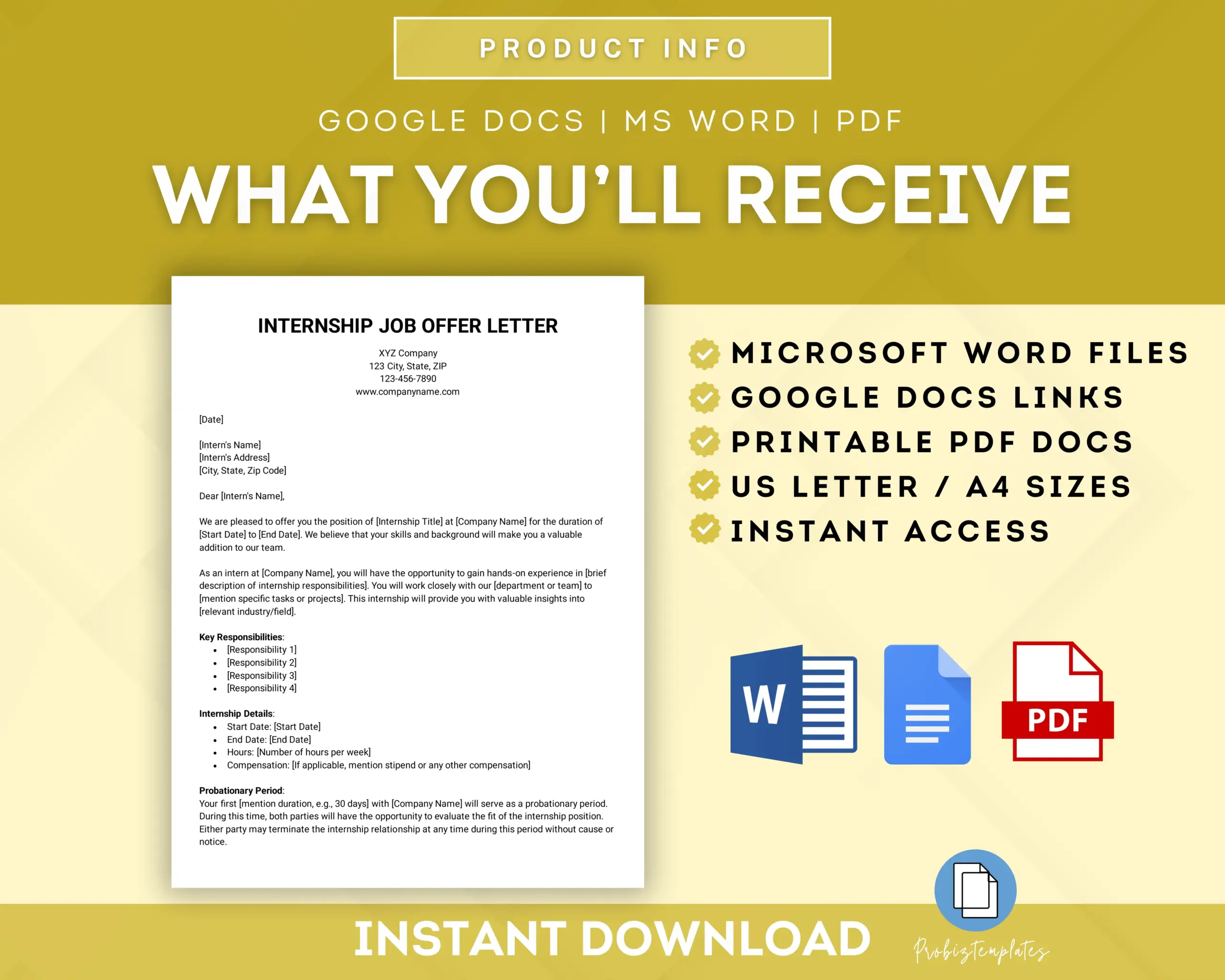 Internship Job Offer Letter Template - Image 6