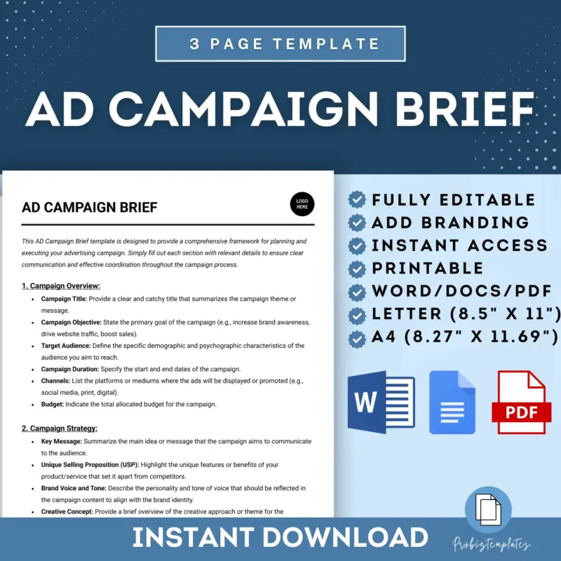 Ad Campaign Brief Template
