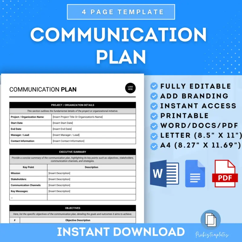 Communication Plan Template