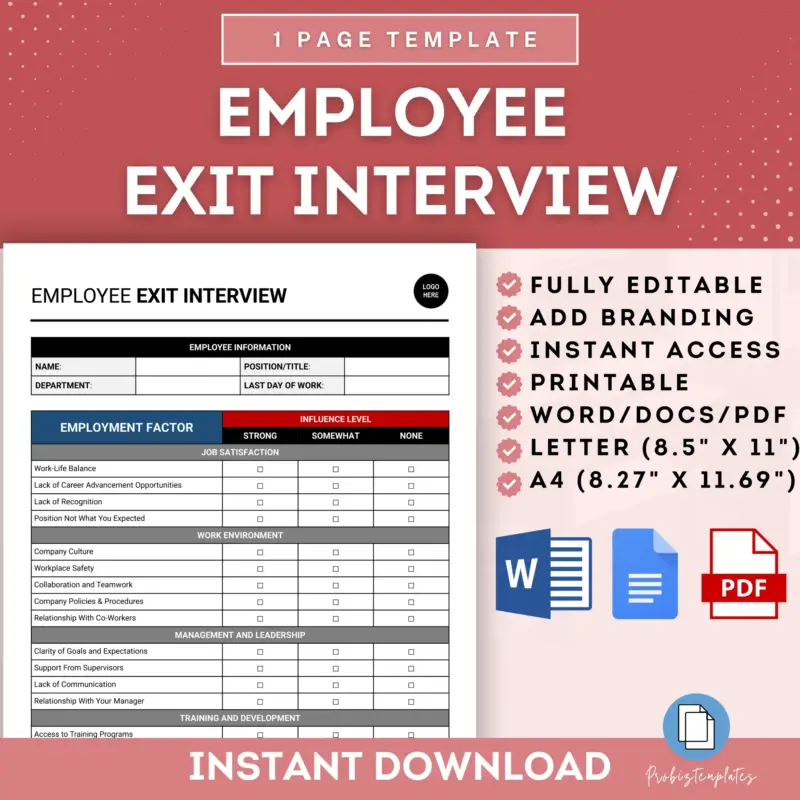 Employee Exit Interview Template