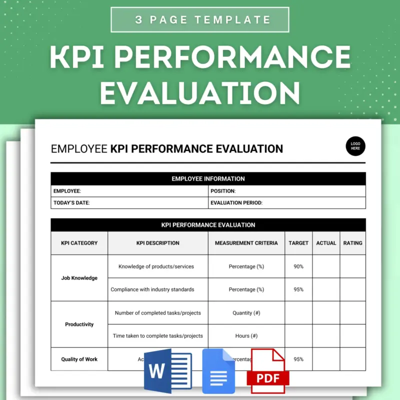 KPI Performance Evaluation Form