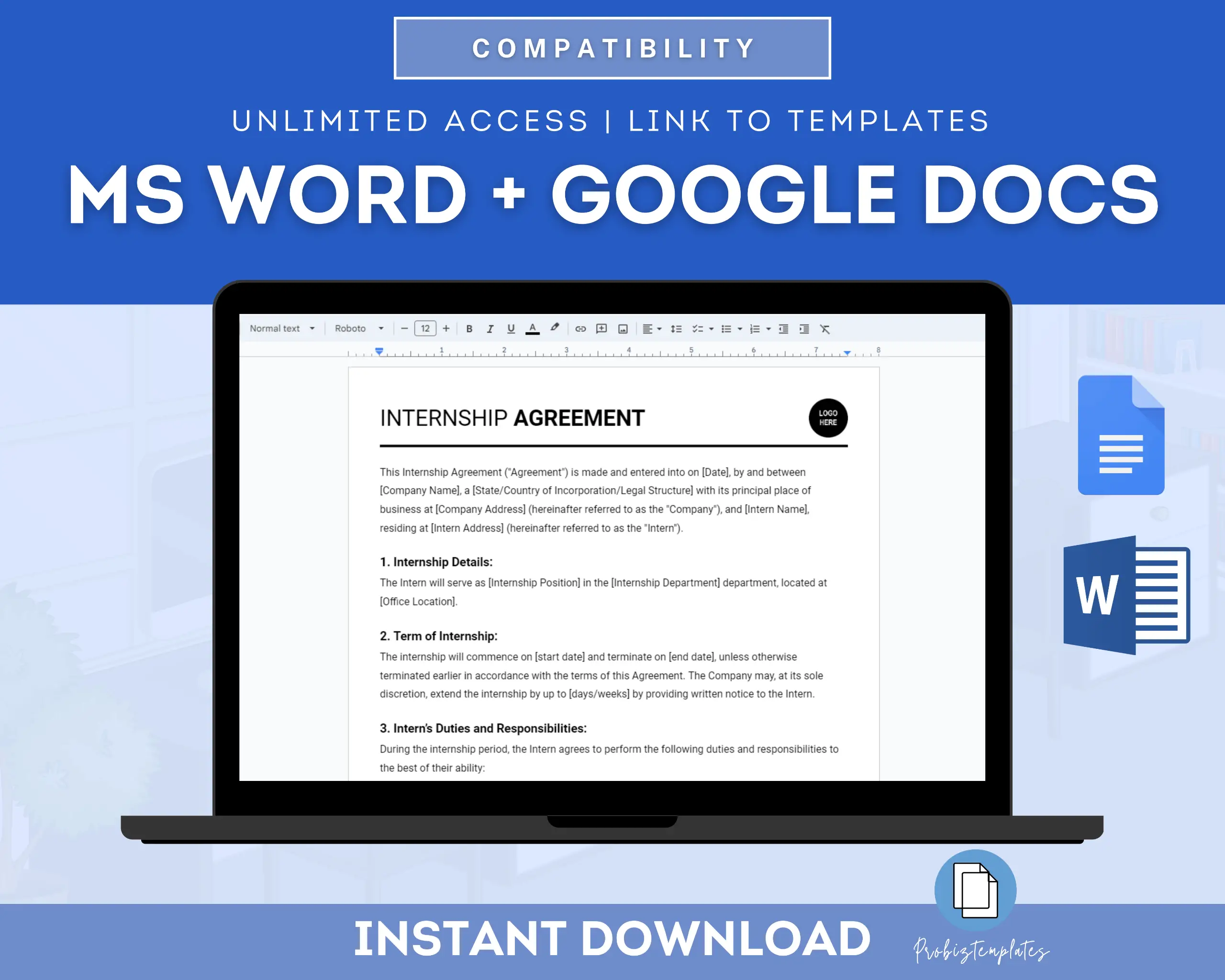 Internship Agreement Template - Image 5