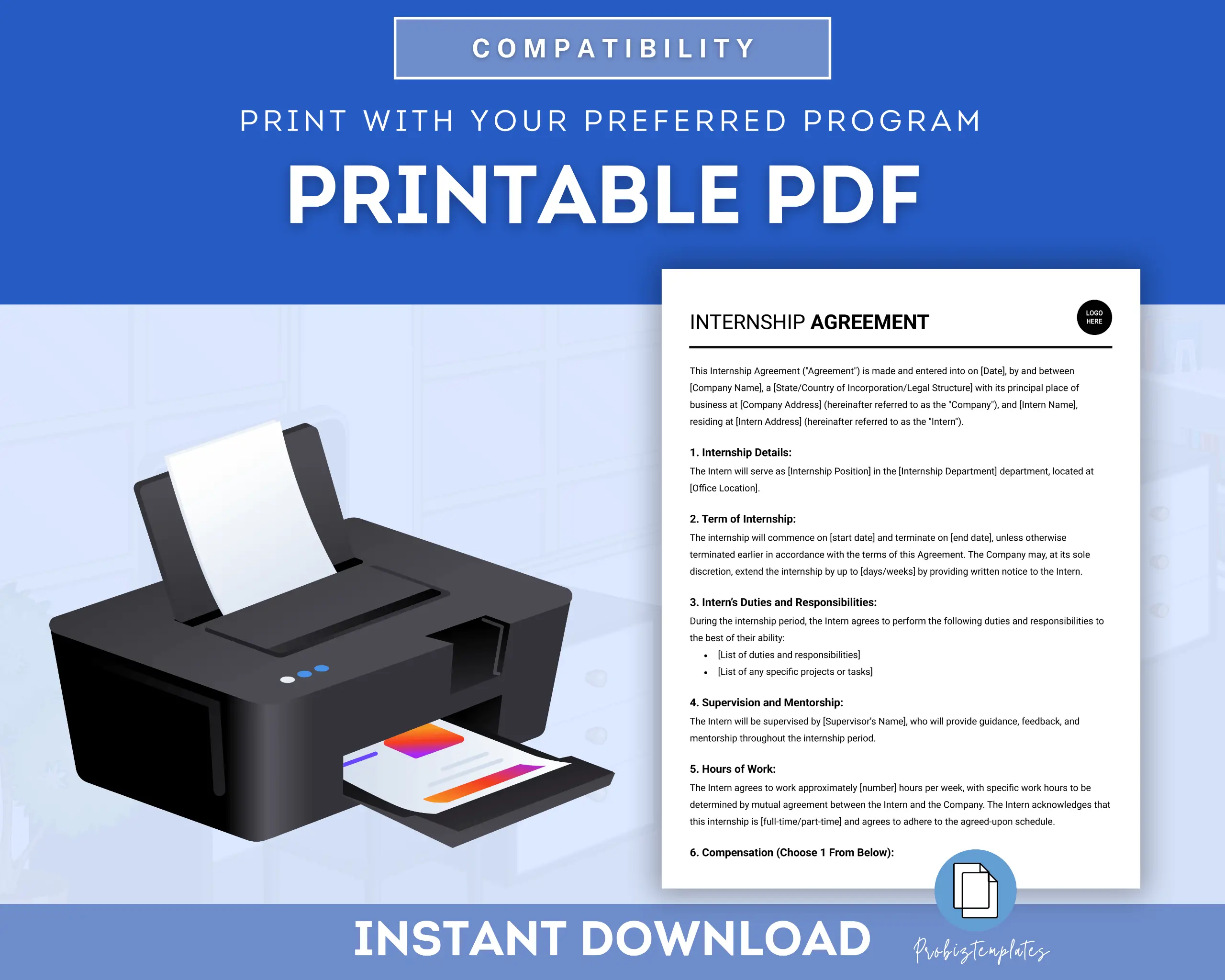 Internship Agreement Template - Image 6