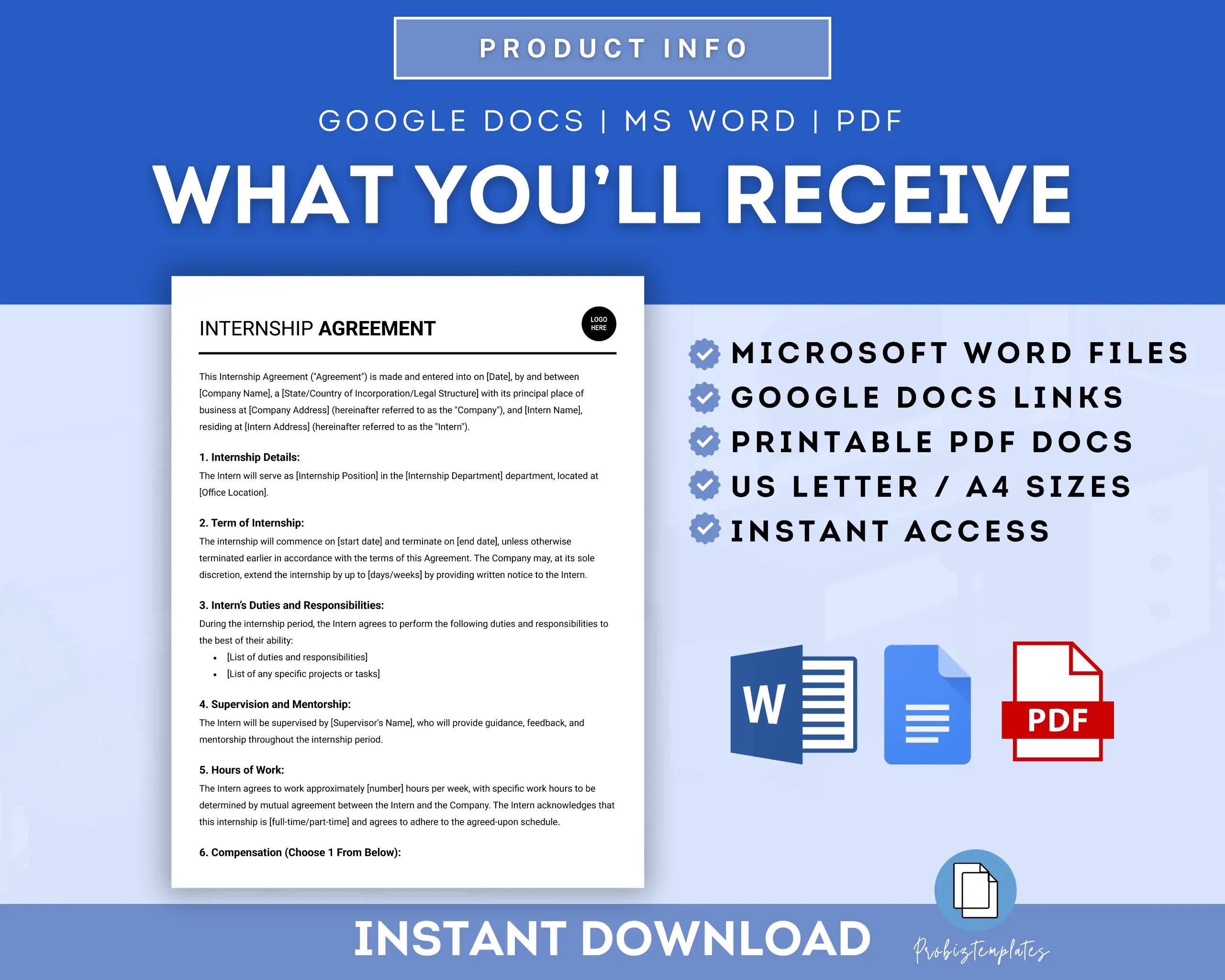 Internship Agreement Template - Image 7