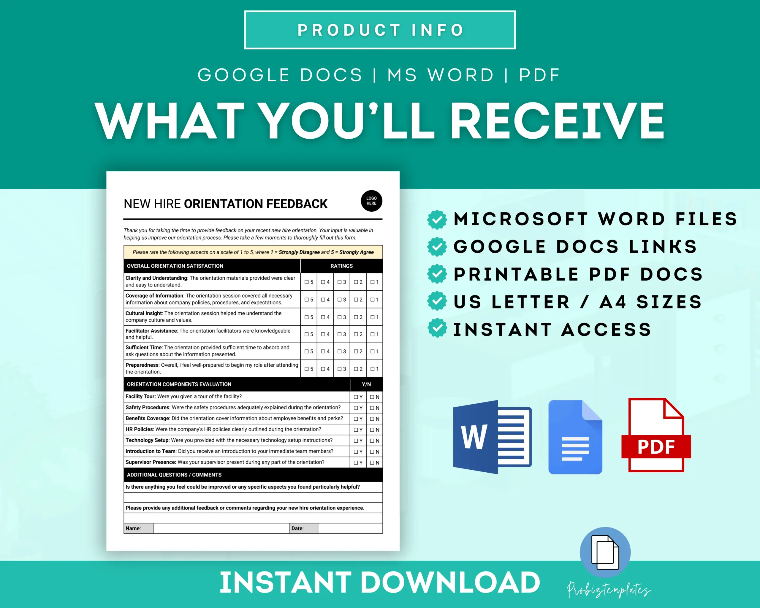 New Hire Orientation Feedback Form Template - Image 6