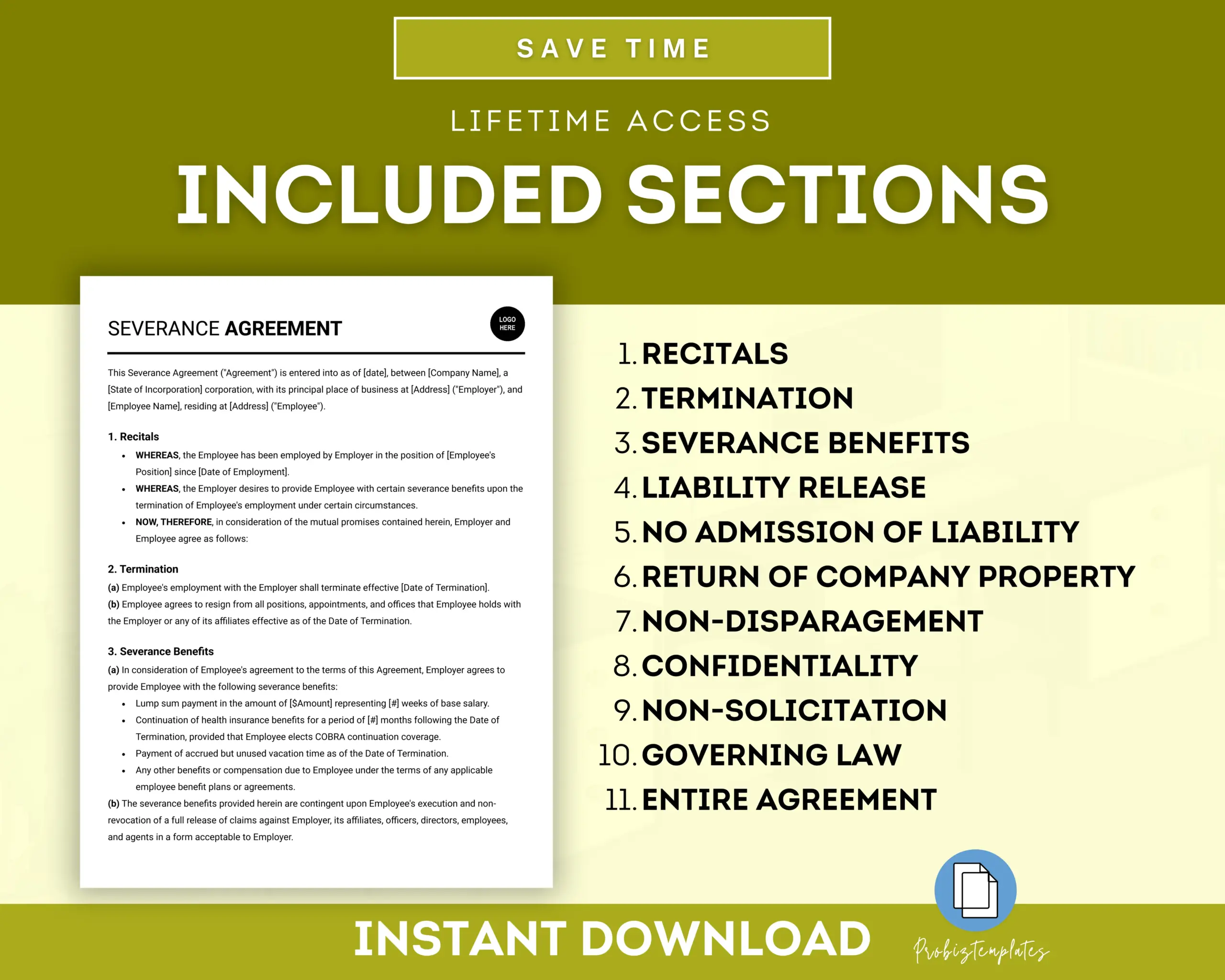 Employee Severance Agreement Template - Image 4