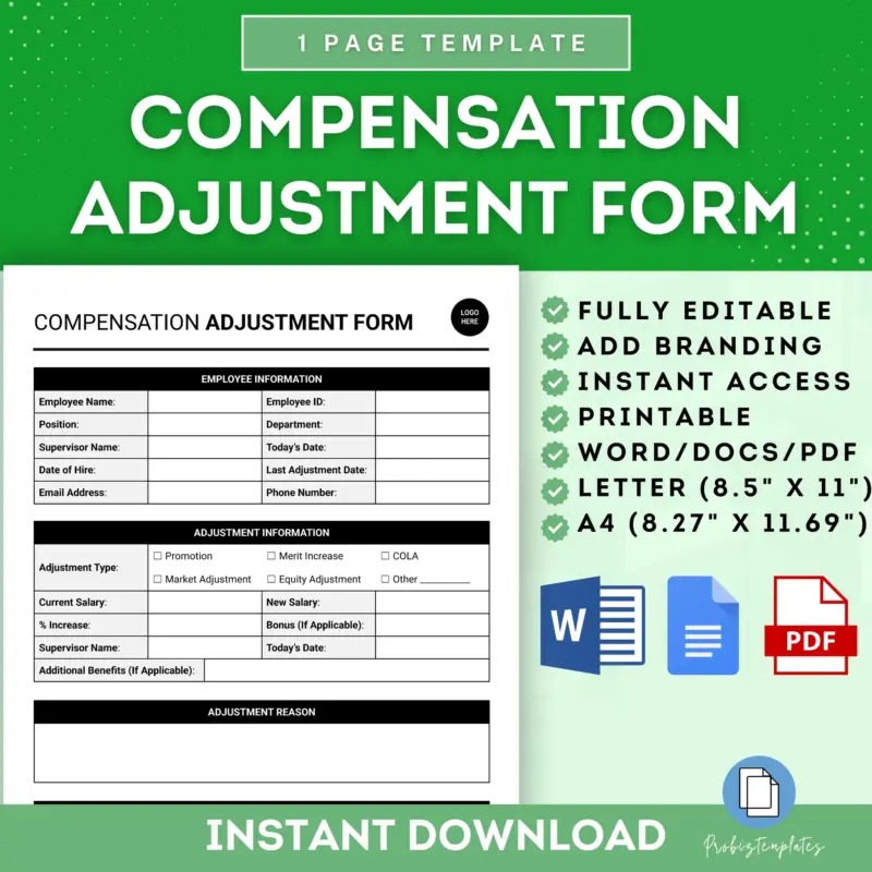 Compensation Adjustment Form