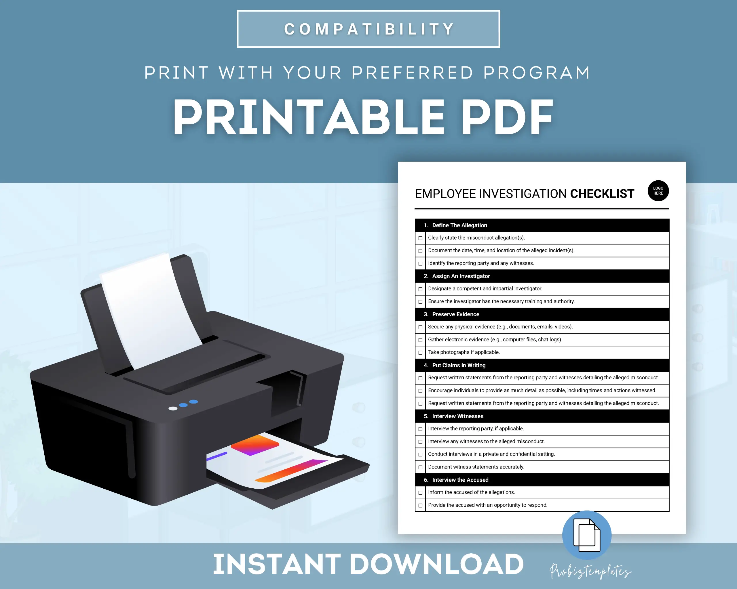 Employee Misconduct Investigation Checklist - Image 6