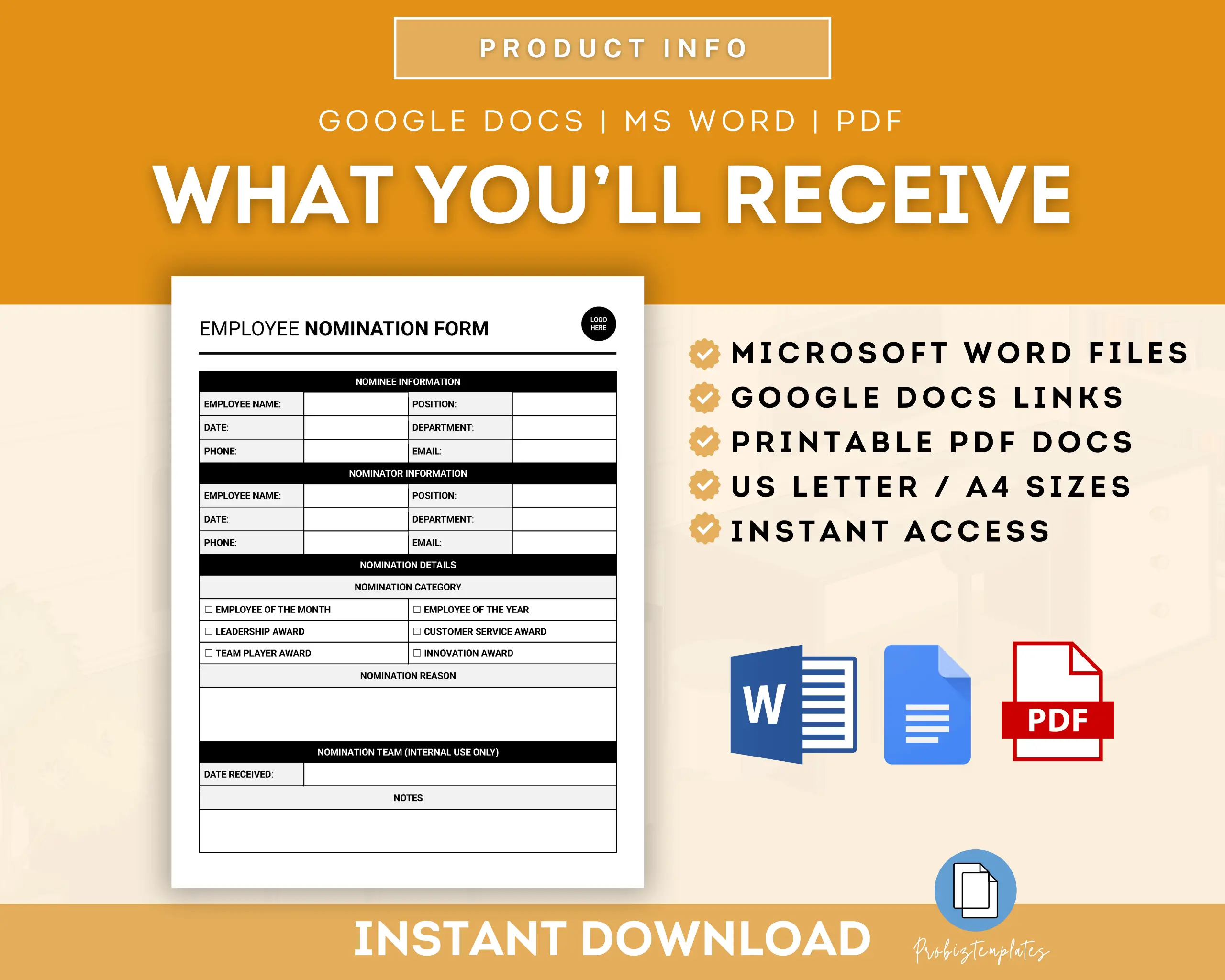 Employee Nomination Form Template - Image 6