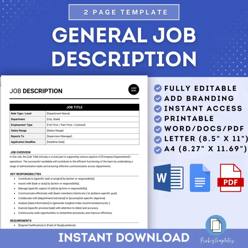 Job Description Template