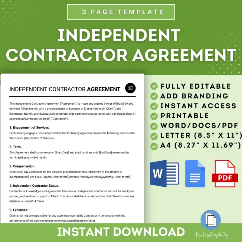 Independent Contractor Agreement Template