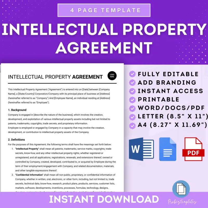 Intellectual Property Agreement Template