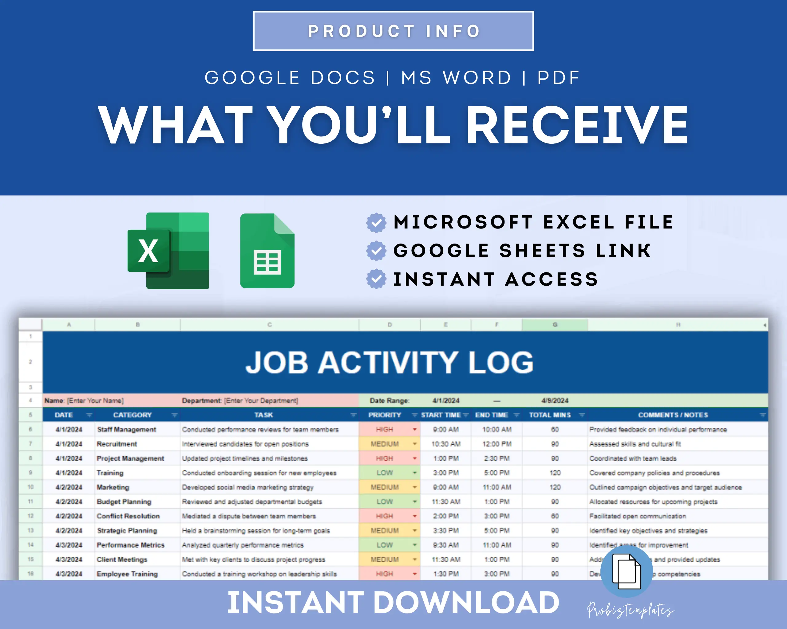 Job Activity Log Template - Image 7
