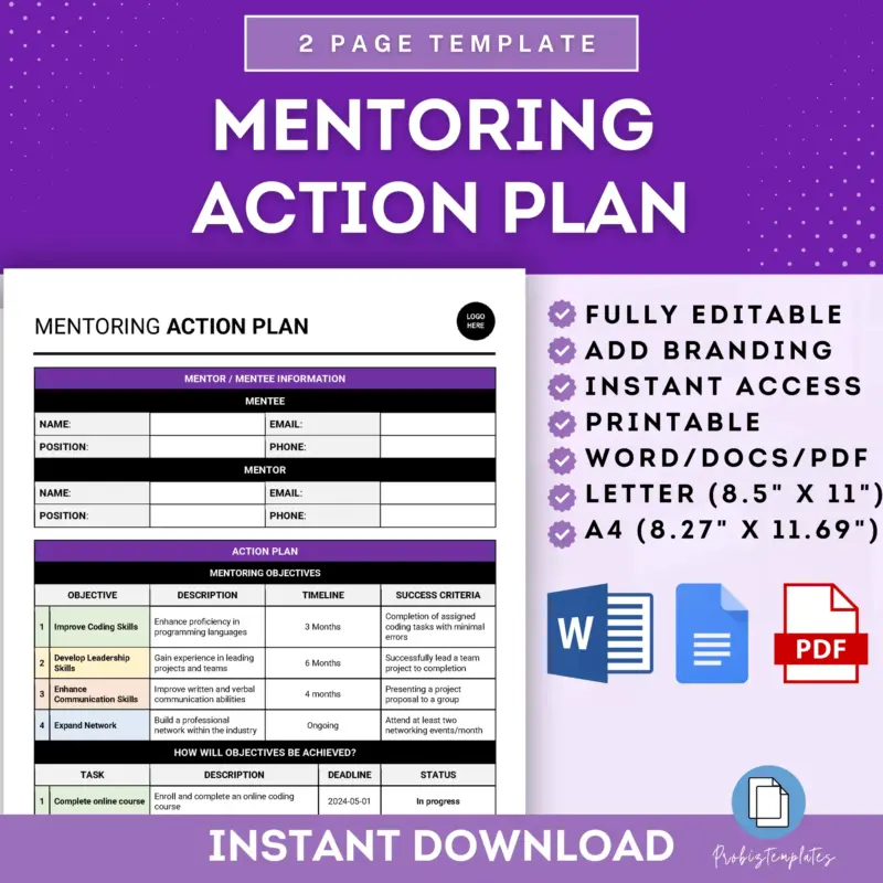 Mentoring Action Plan Template