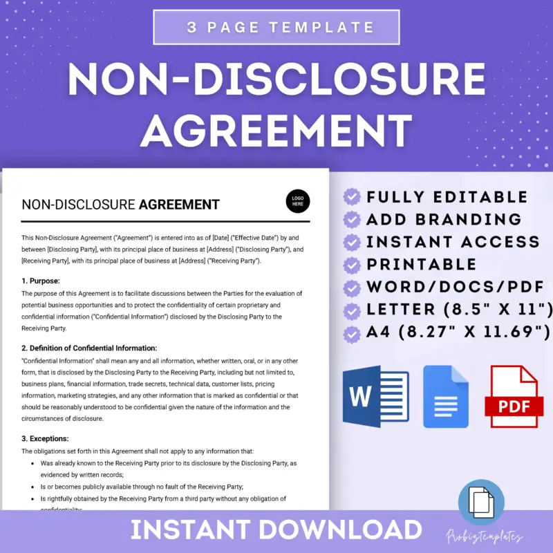 Non-Disclosure Agreement Template