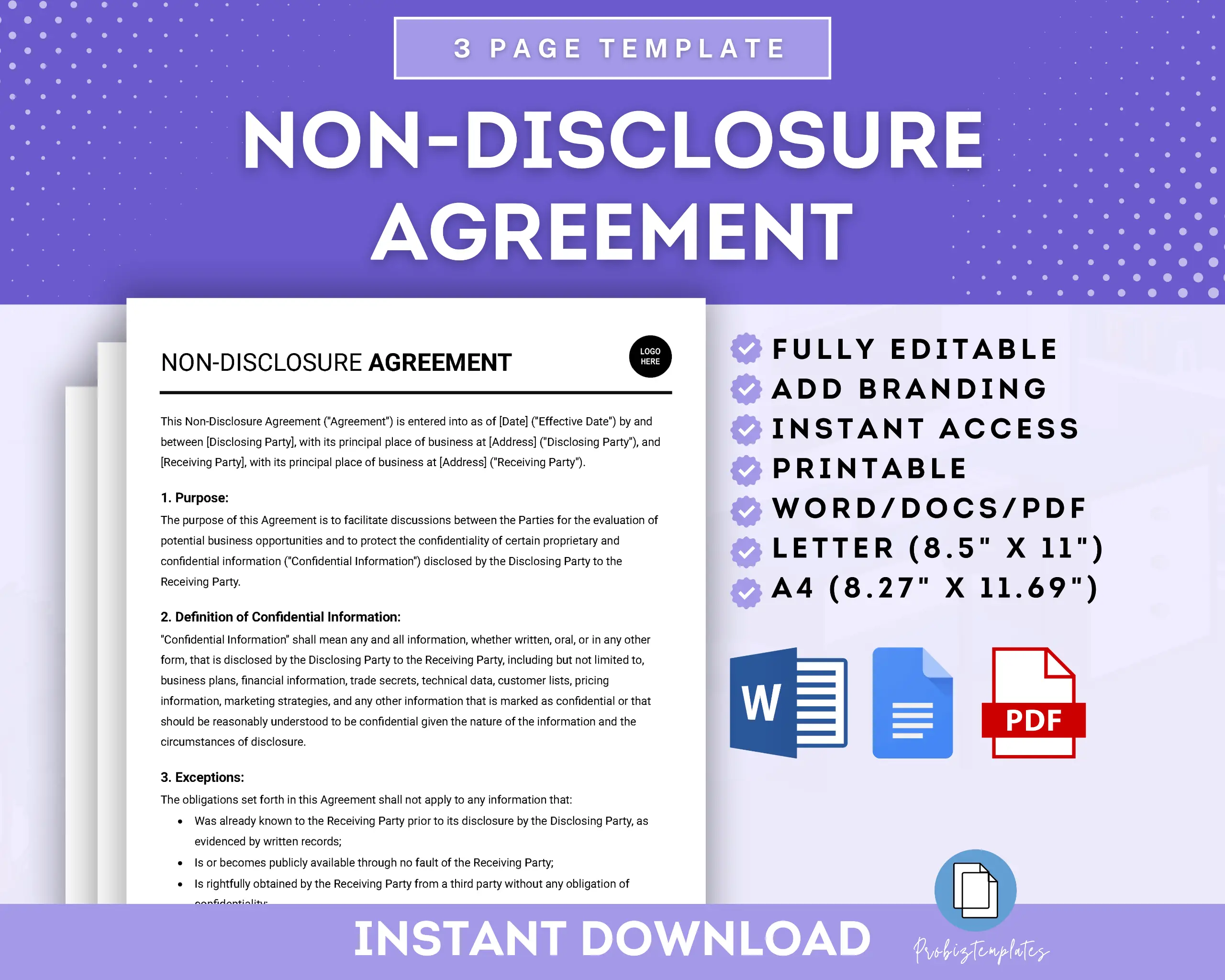 Non-Disclosure Agreement Template