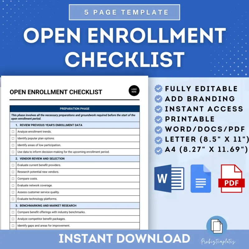 Open Enrollment Checklist