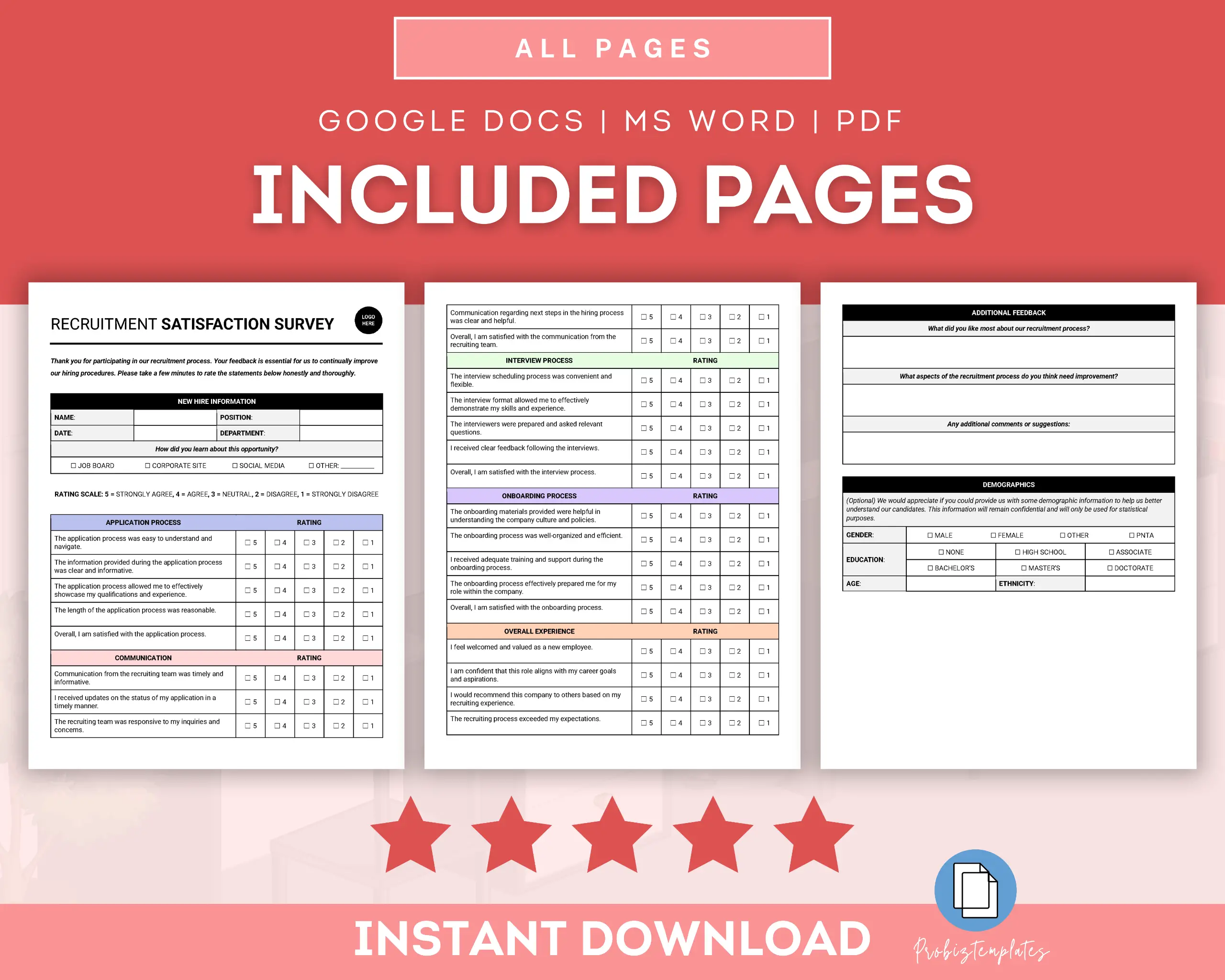 Recruitment Satisfaction Survey Template - Image 2