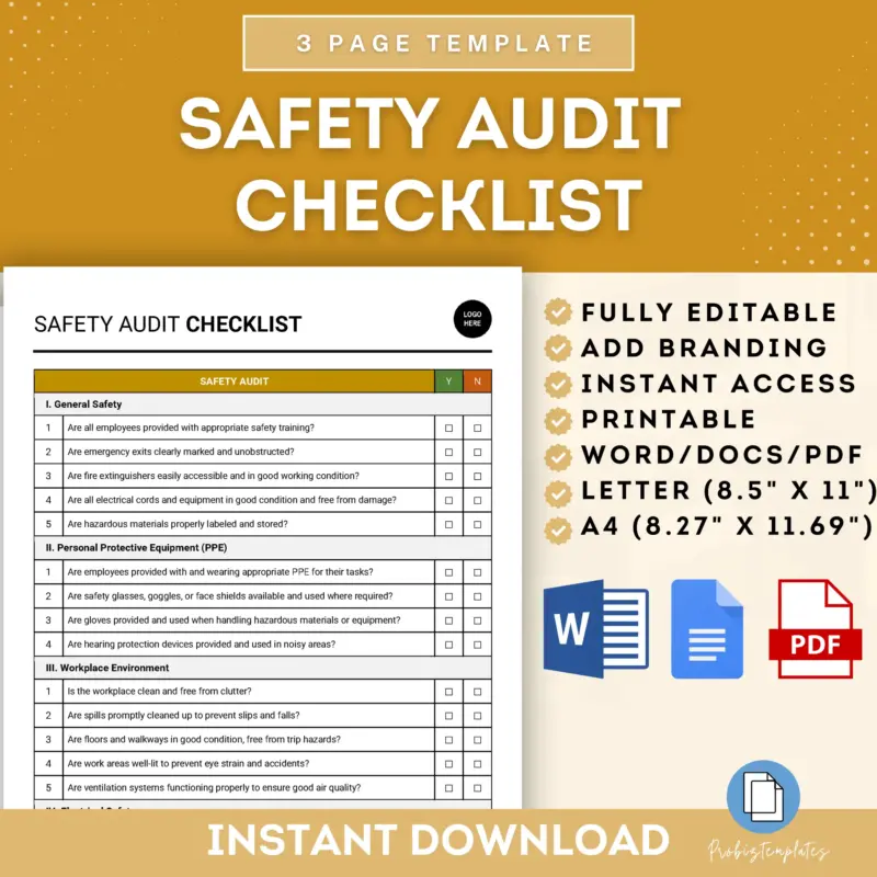 Workplace Safety Audit Checklist