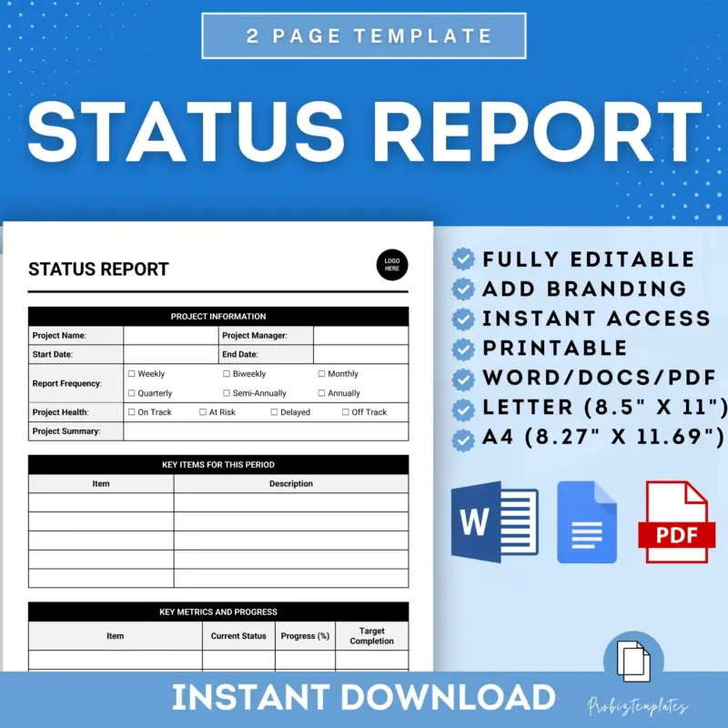 Status Report Template