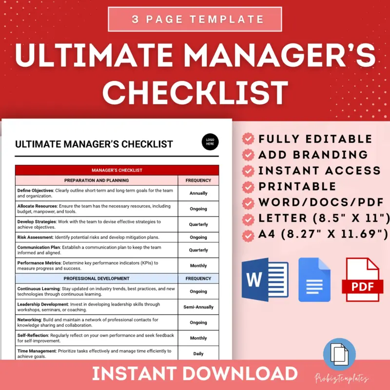Ultimate Manager's Checklist