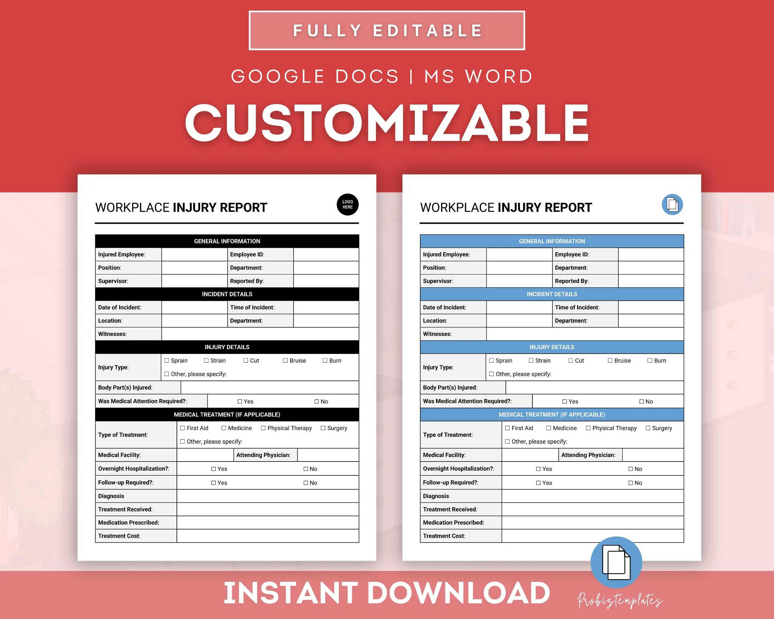 Workplace Injury Report Form - Image 3