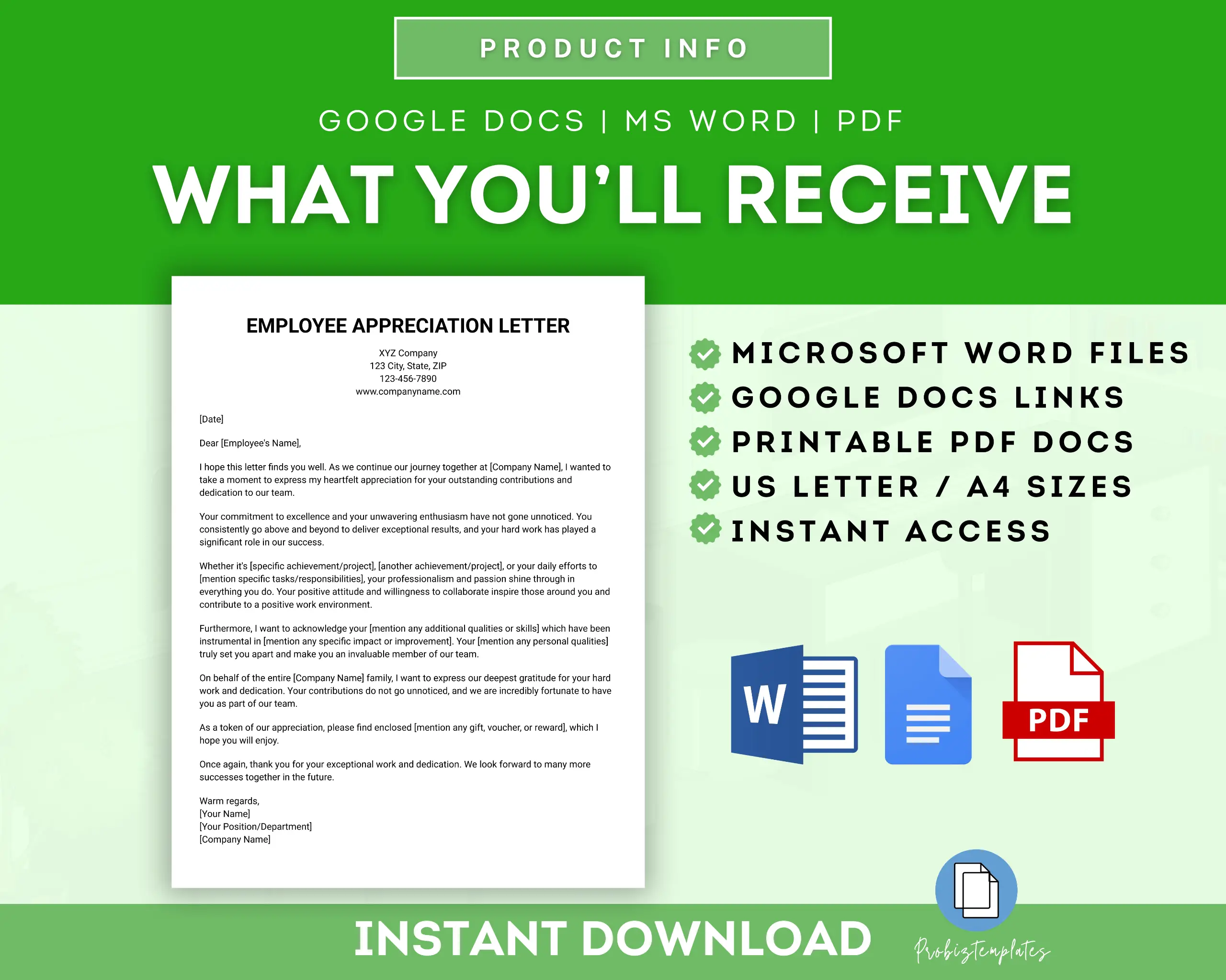 Employee Appreciation Letter Template - Image 4