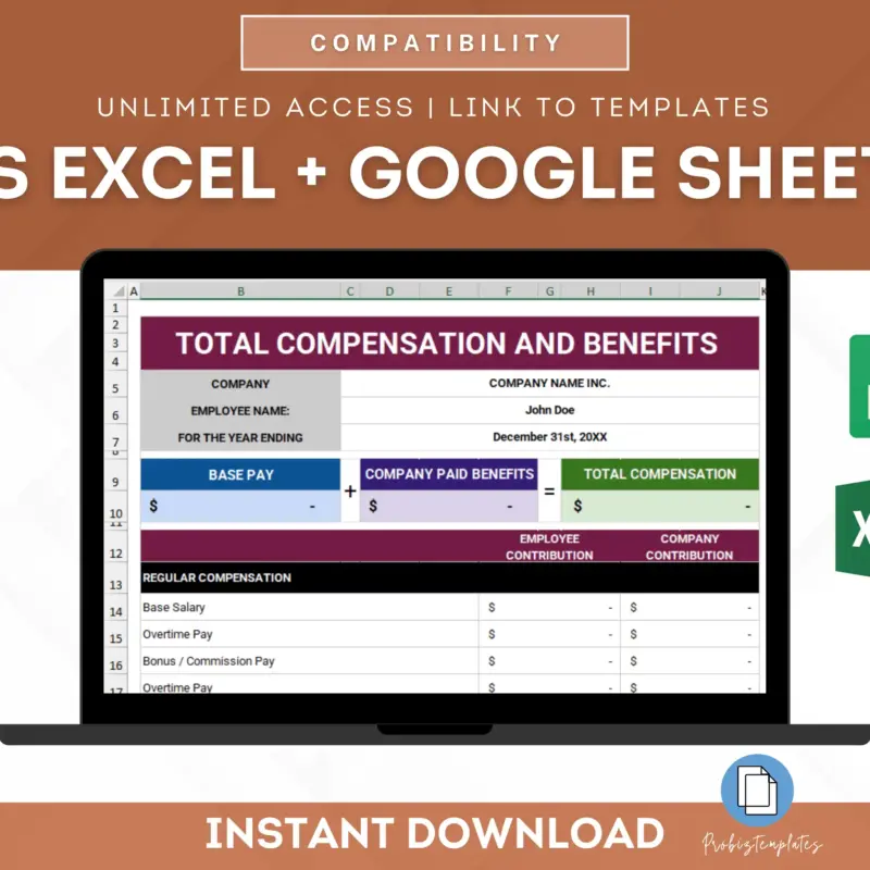 Employee Benefits And Compensation Bundle | ProBizTemplates