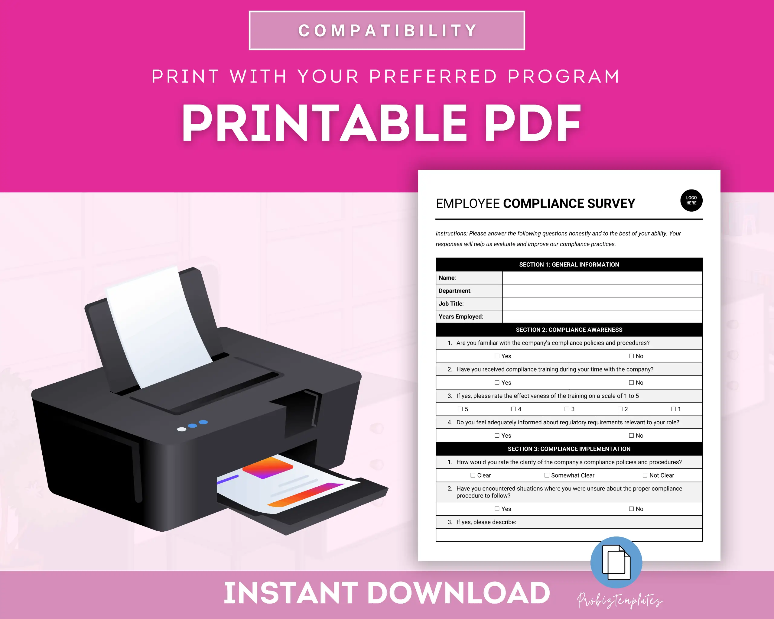 Employee Compliance Survey Template - Image 6