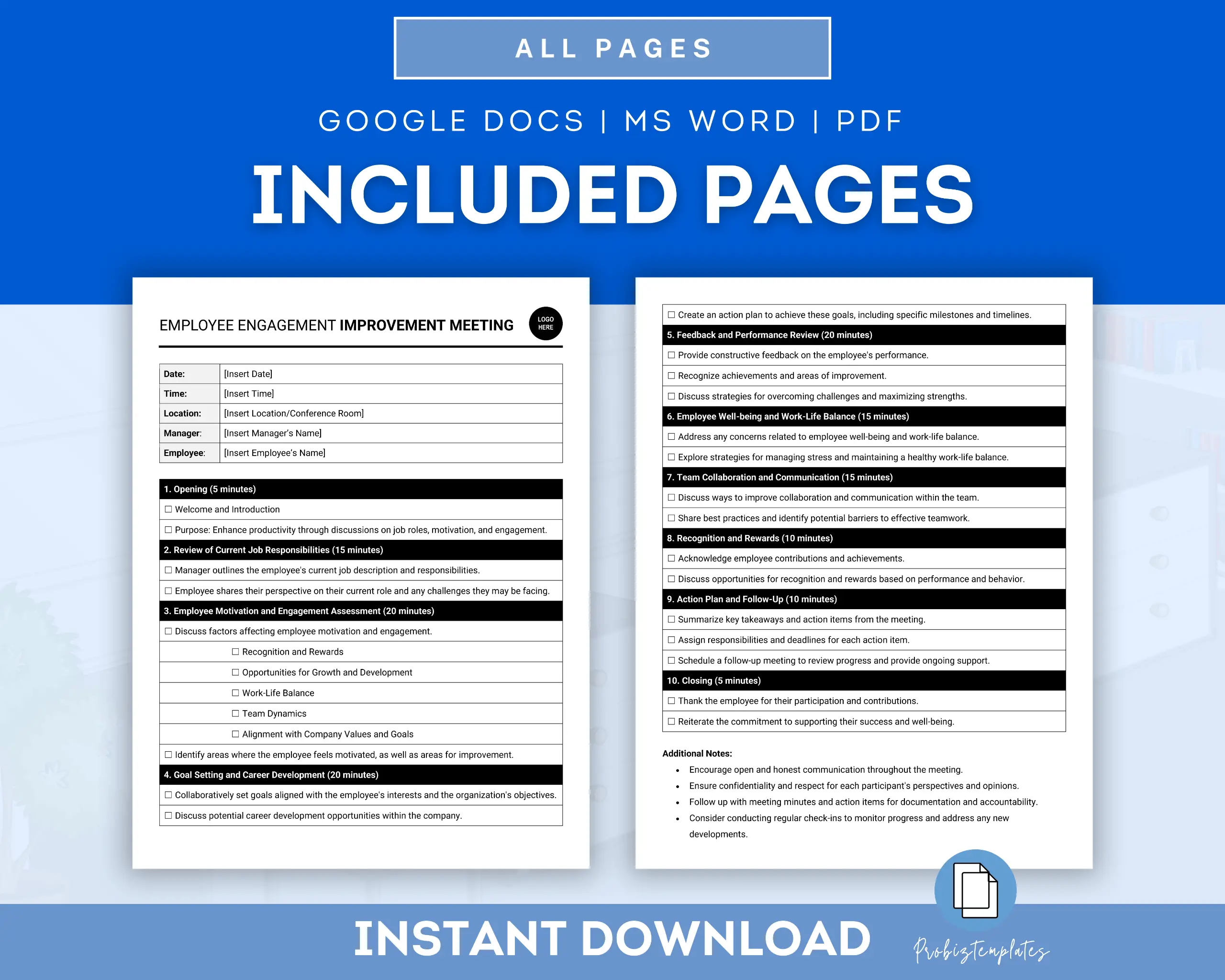 Employee Motivation Improvement Meeting Agenda Template - Image 2