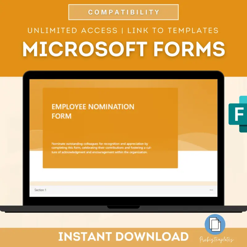 Employee Nomination Online Form Template | ProBizTemplates