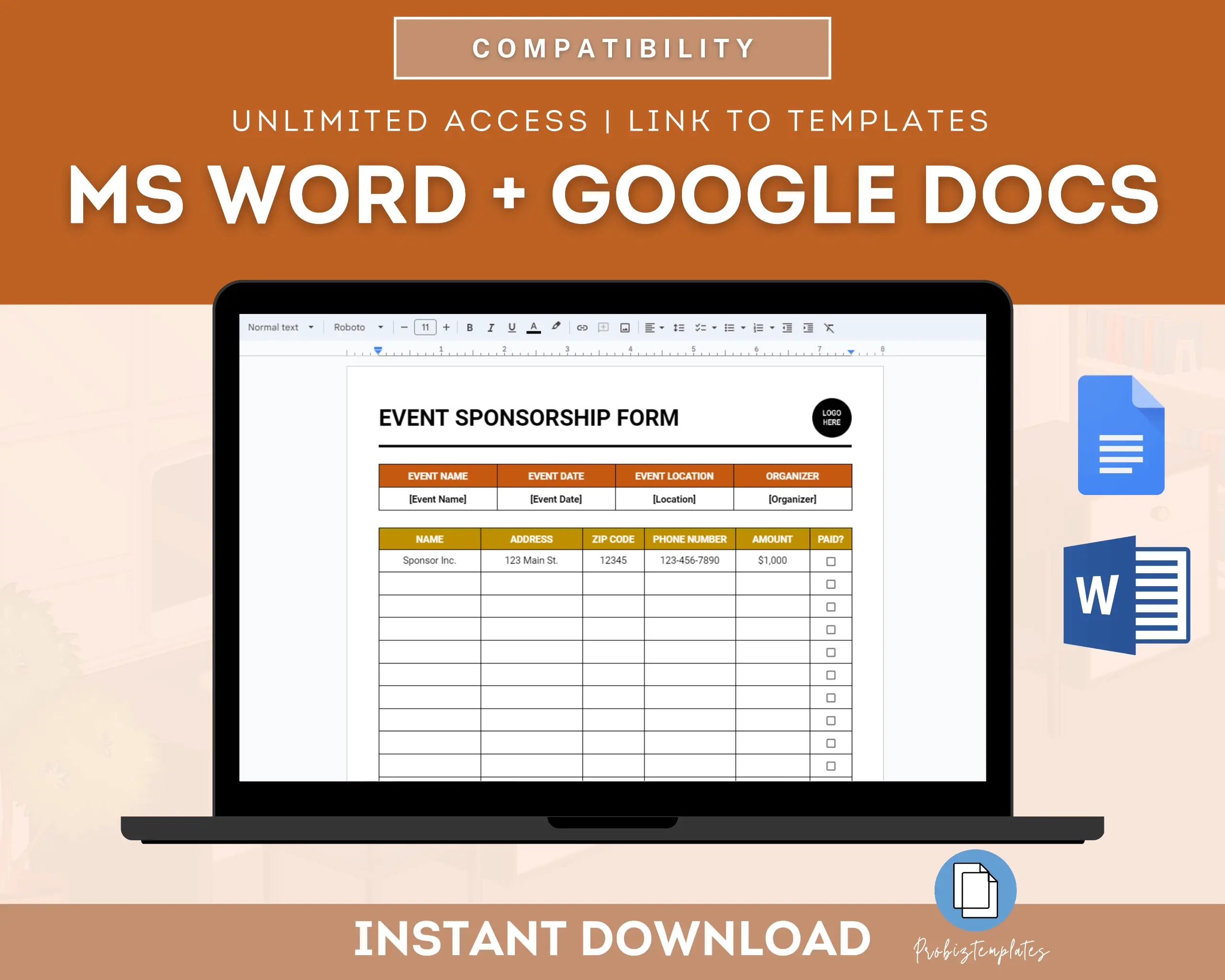 Event Sponsorship Form Template - Image 4