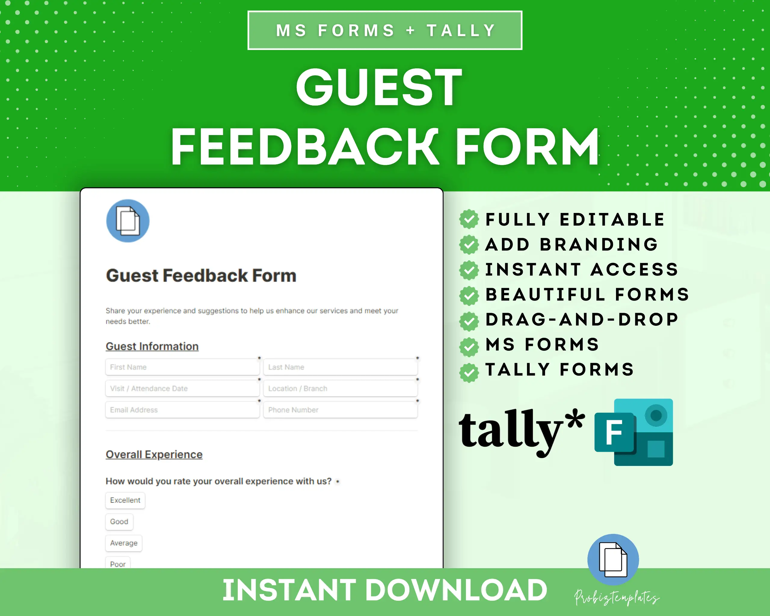 Guest Feedback Online Form Template