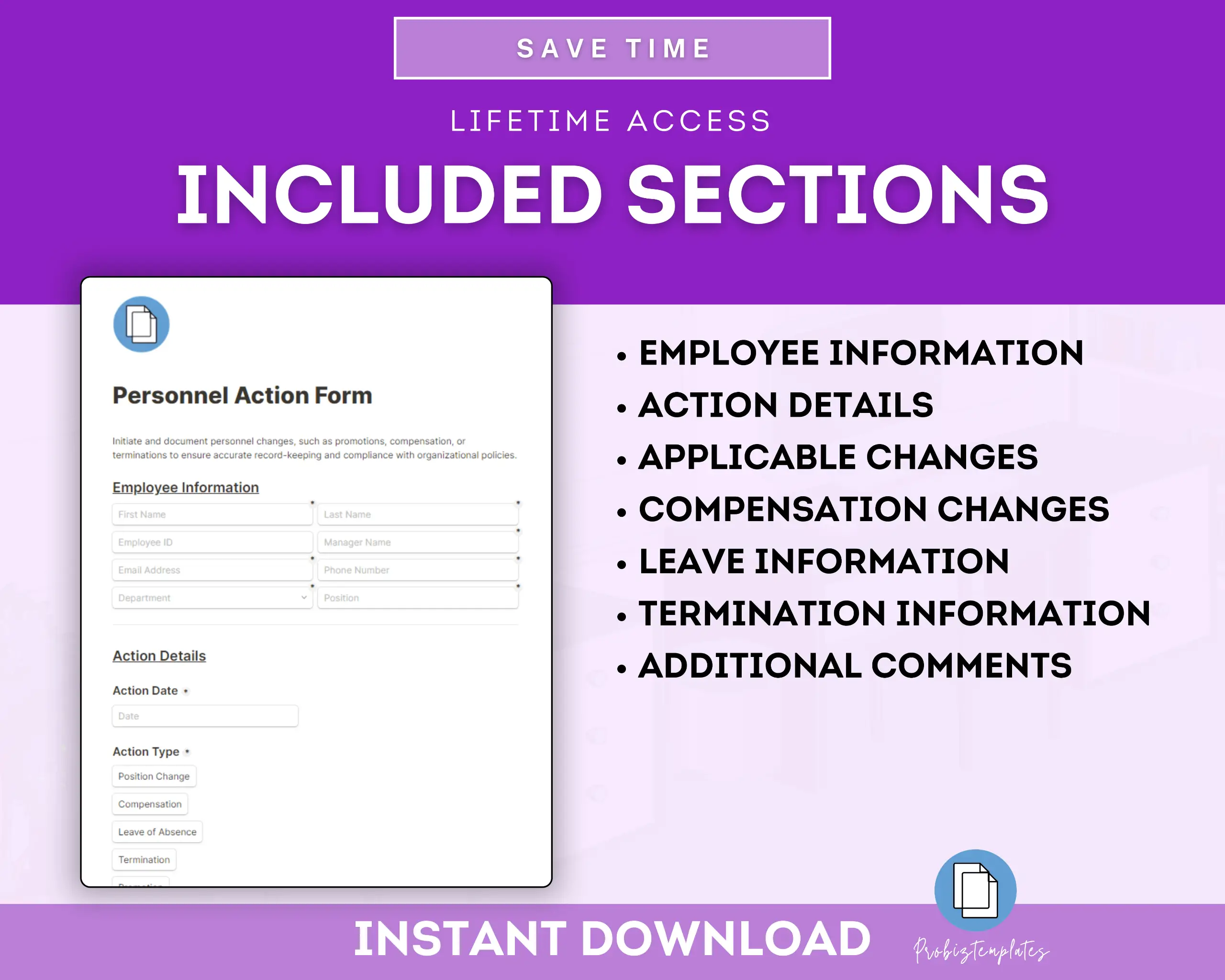 Personnel Action Online Form Template - Image 3