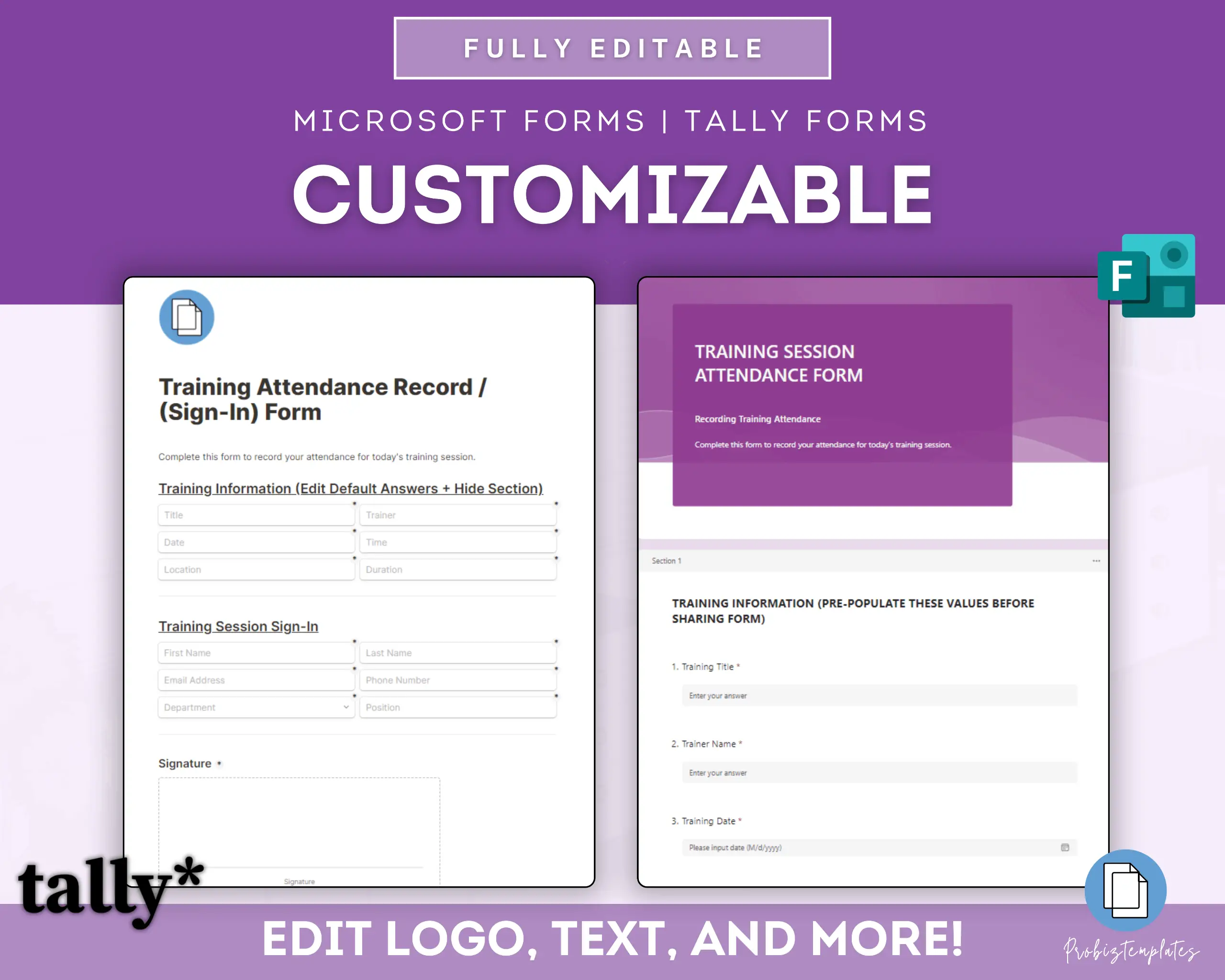 Training Attendance Record Check-In Form Template - Image 2