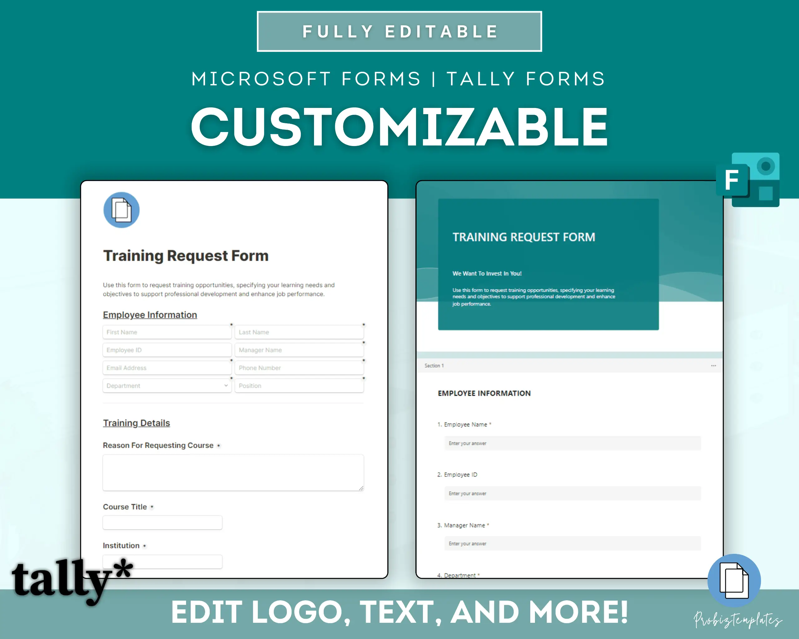 Employee Training Request Online Form Template - Image 2