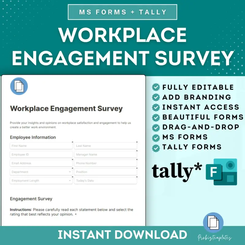 Employee Engagement Online Survey Template