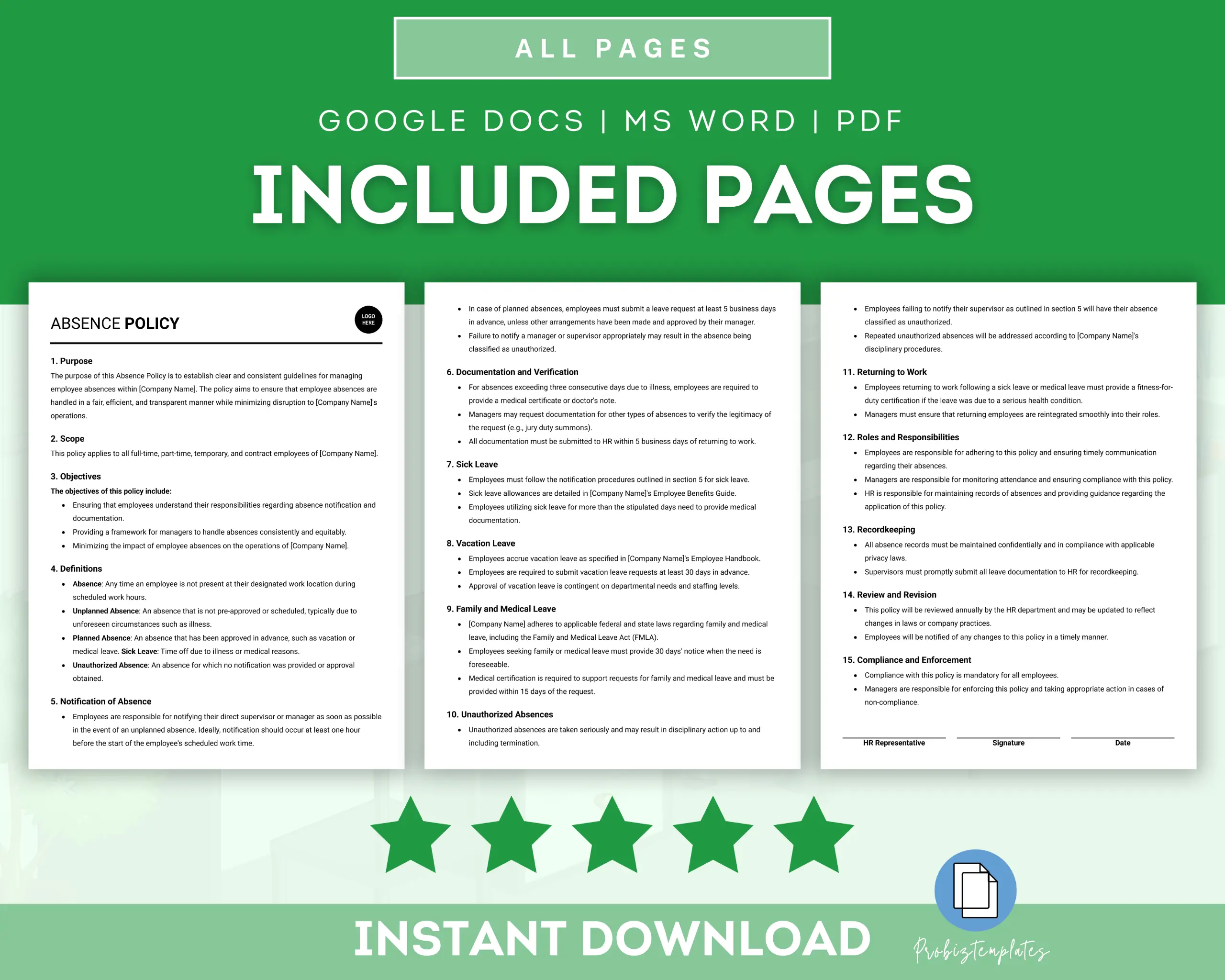 Absence Policy Template - Image 2