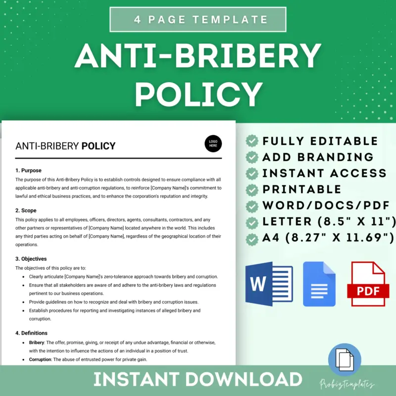 Anti-Bribery Policy Template