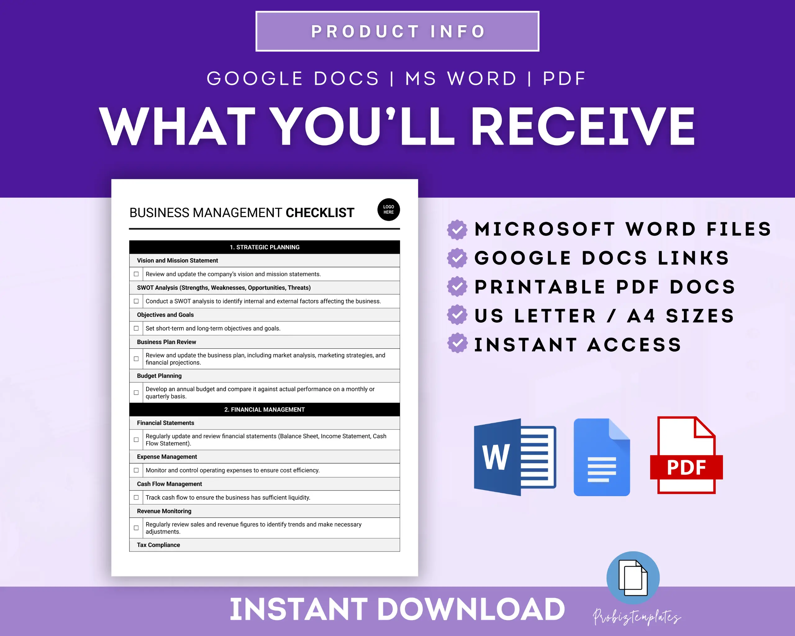 Business Management Checklist Template - Image 6