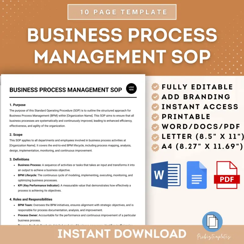 Business Process Management SOP Template