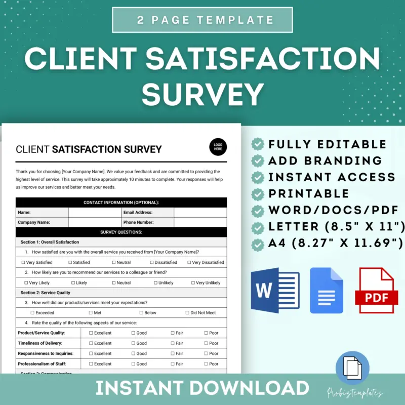 Client Satisfaction Survey Template